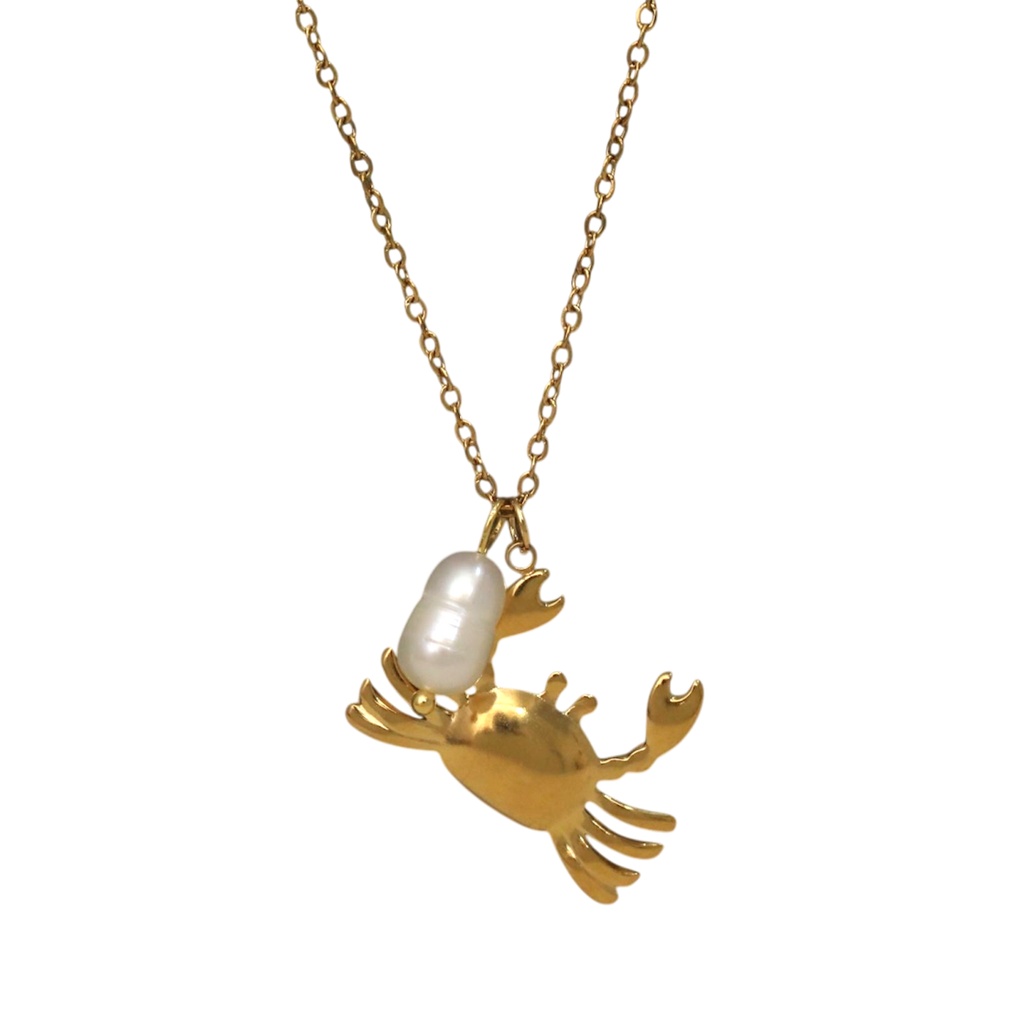 Collar de cangrejo con perla