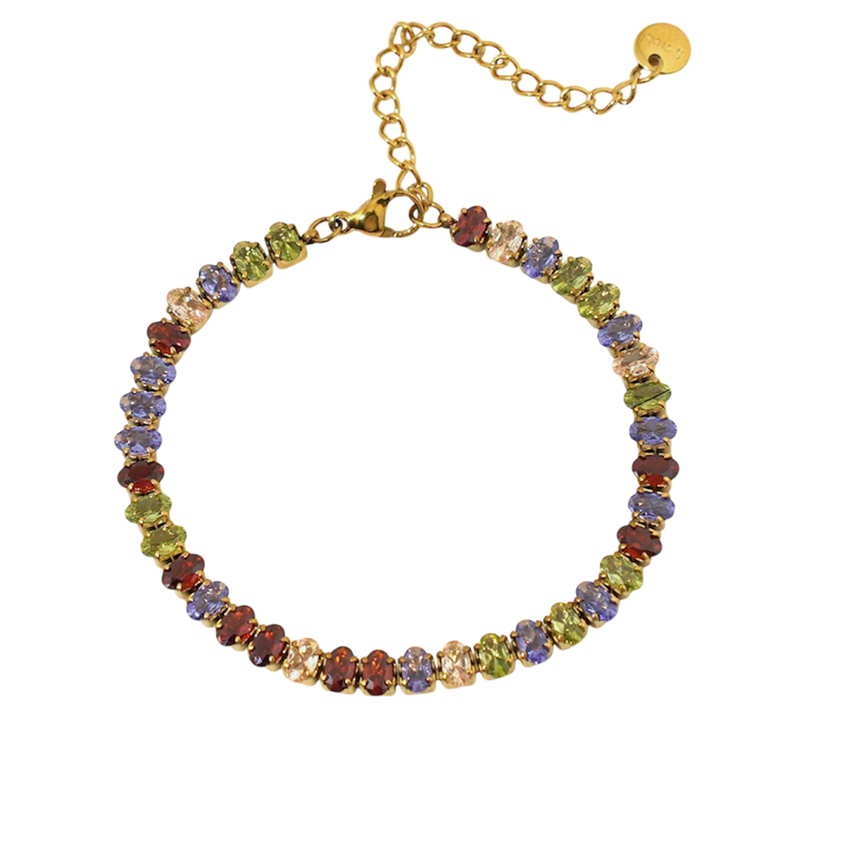 Pulsera zirconias de colores