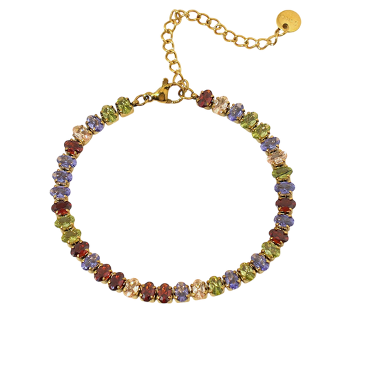 Pulsera zirconias de colores