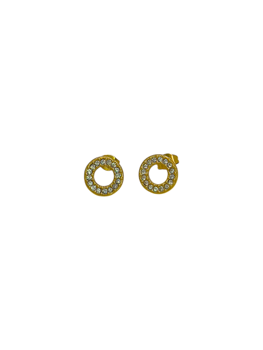 Aretes círculo con zirconias