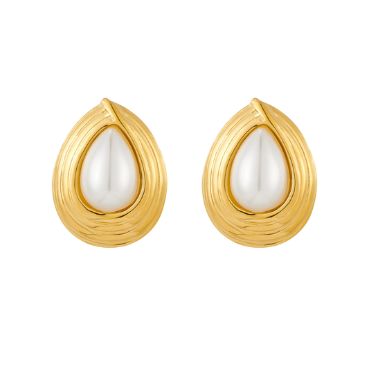 Aretes gota de perla