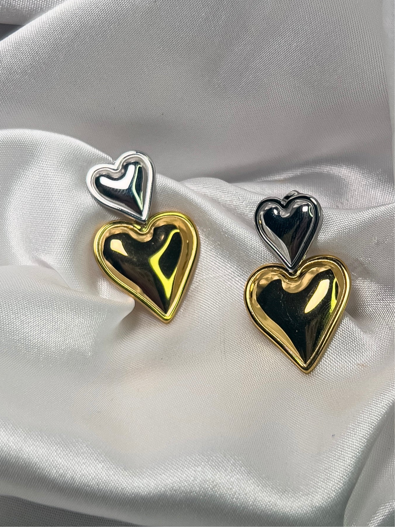 Aretes dúo heart