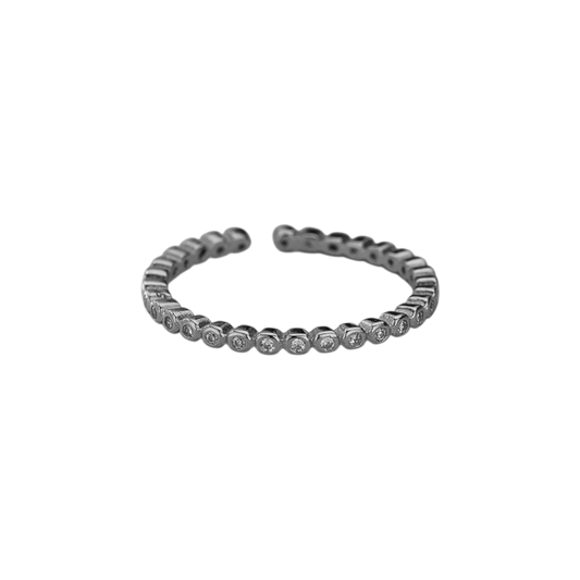 Anillo churumbela plateado