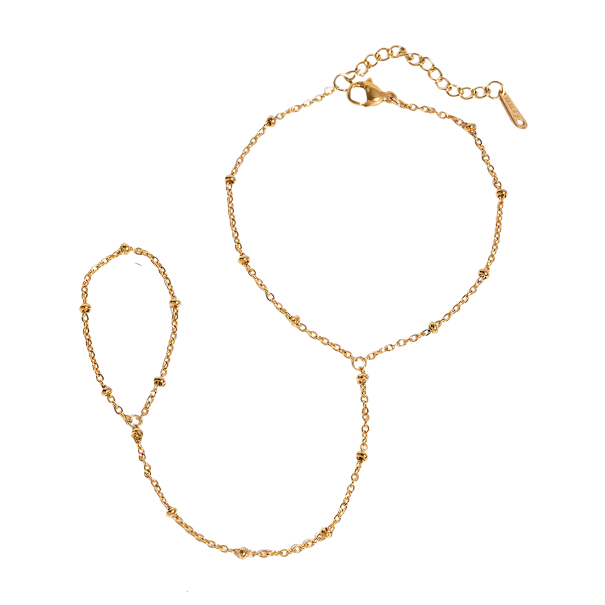 Pulsera con anillo de bolitas