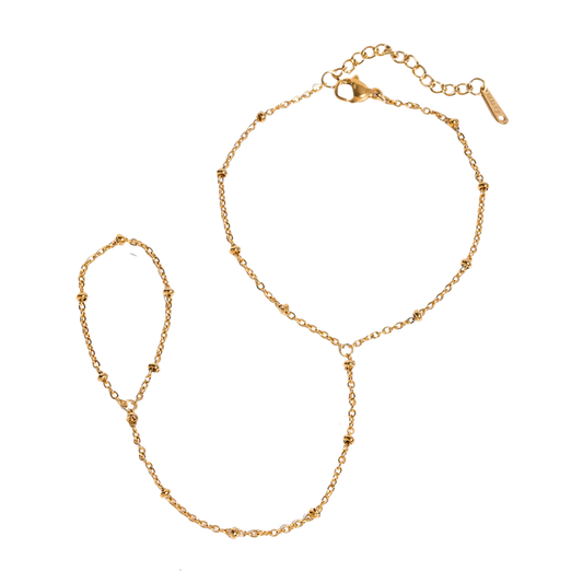 Pulsera con anillo de bolitas
