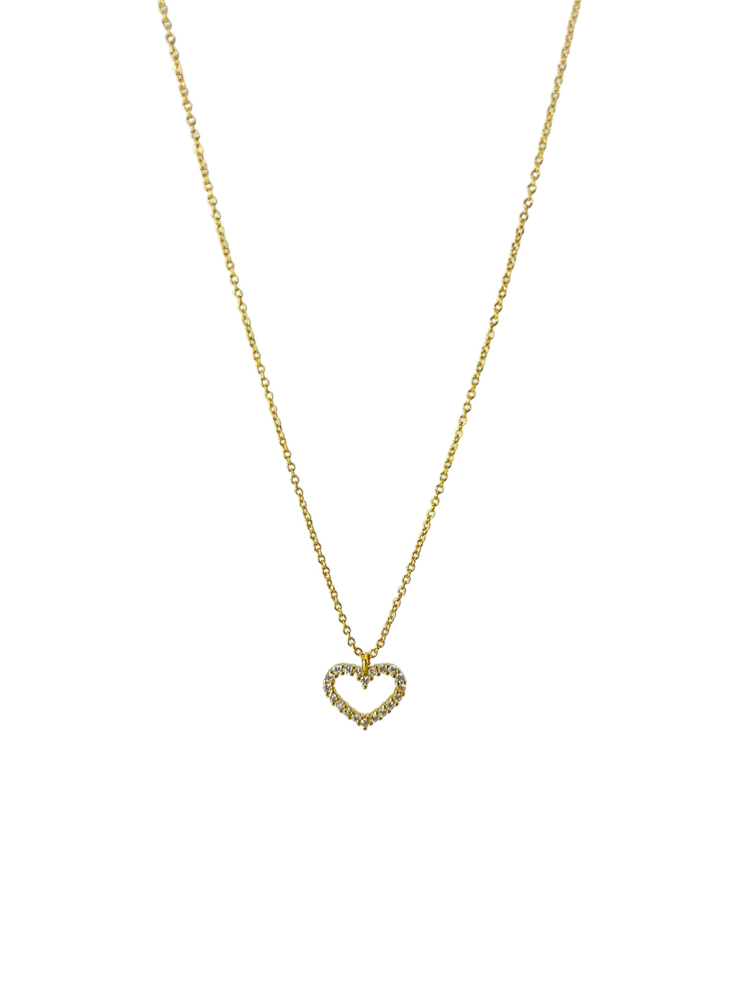 Collar corazón de zirconias