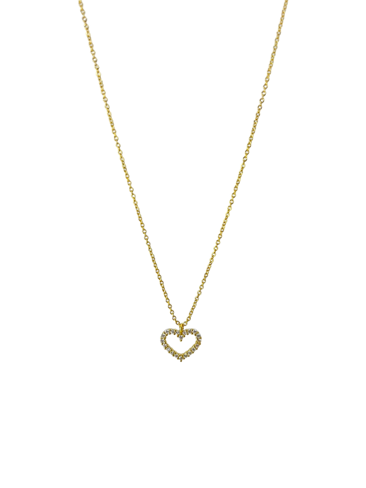 Collar corazón de zirconias