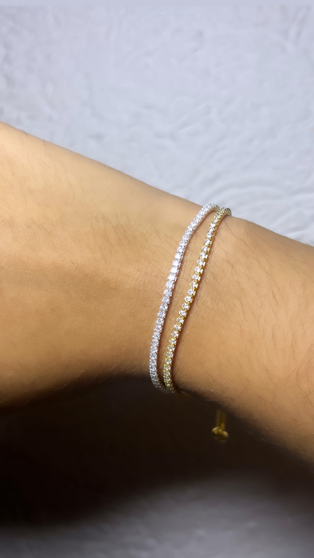 Pulsera tenis dorado