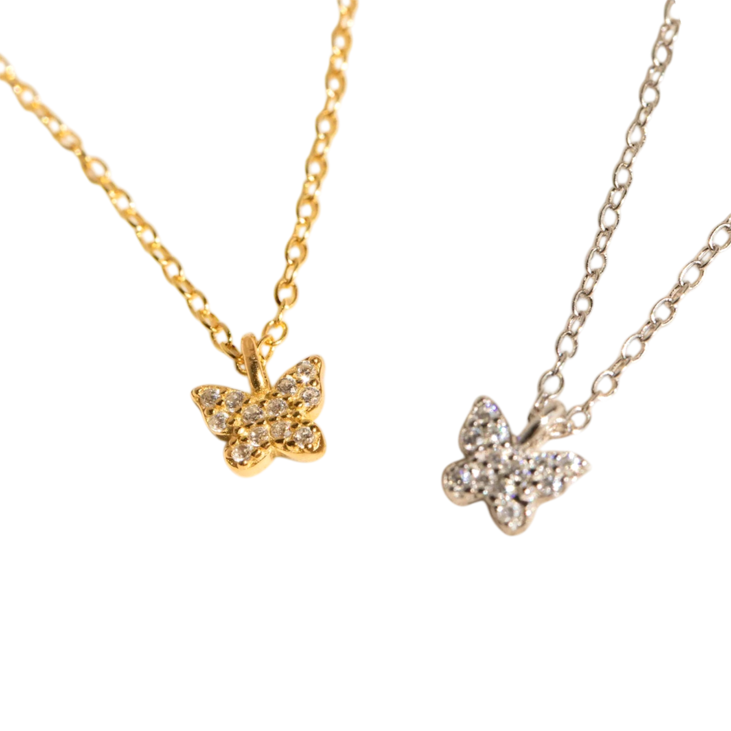 Collar mariposa de zirconias