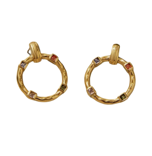 Aretes círculos de colores