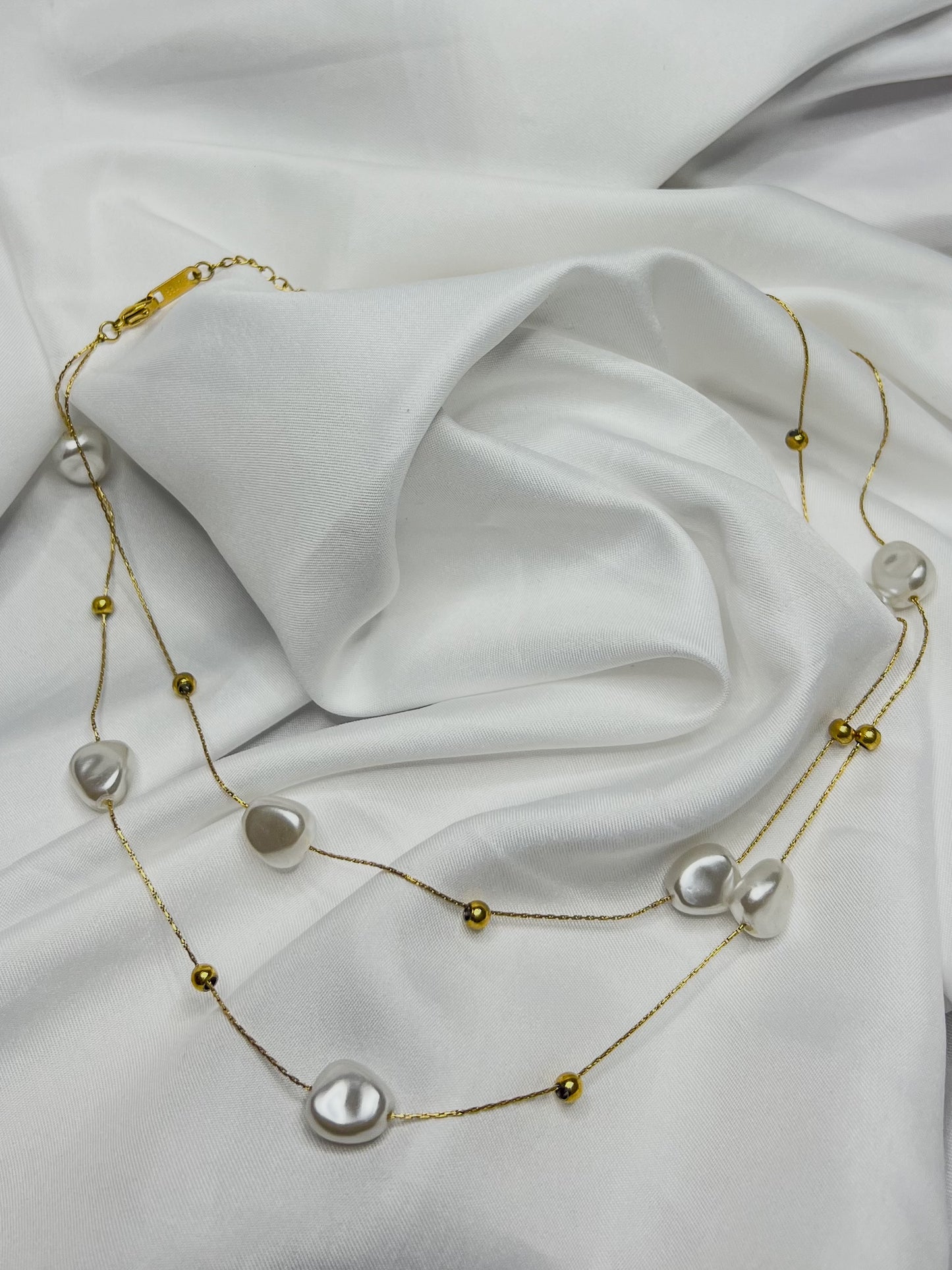 Collar doble de perlas