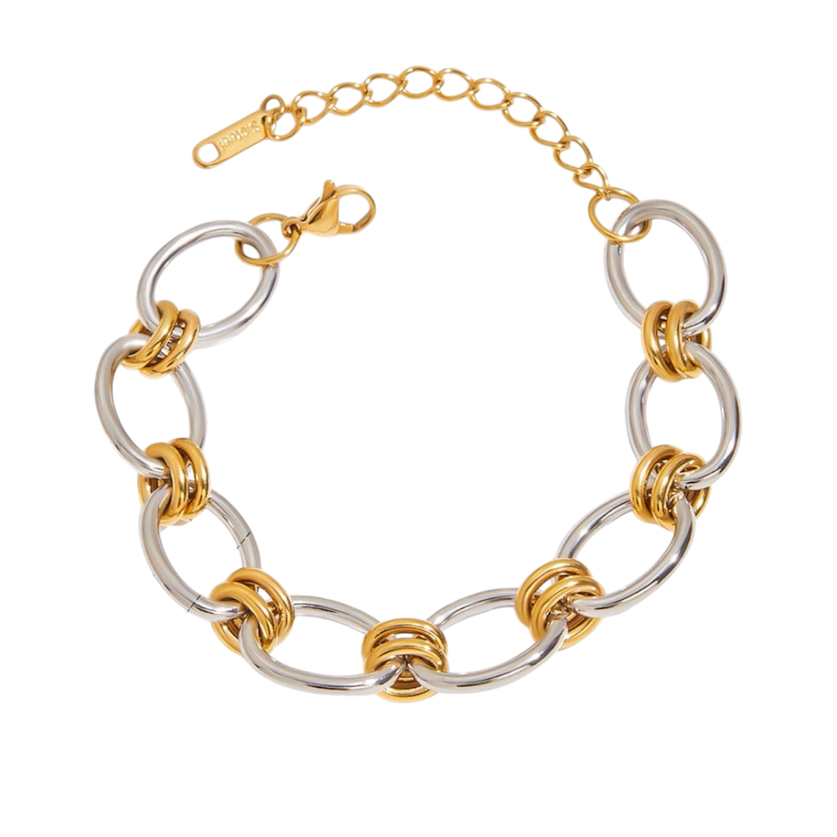 Pulsera enlazada bicolor